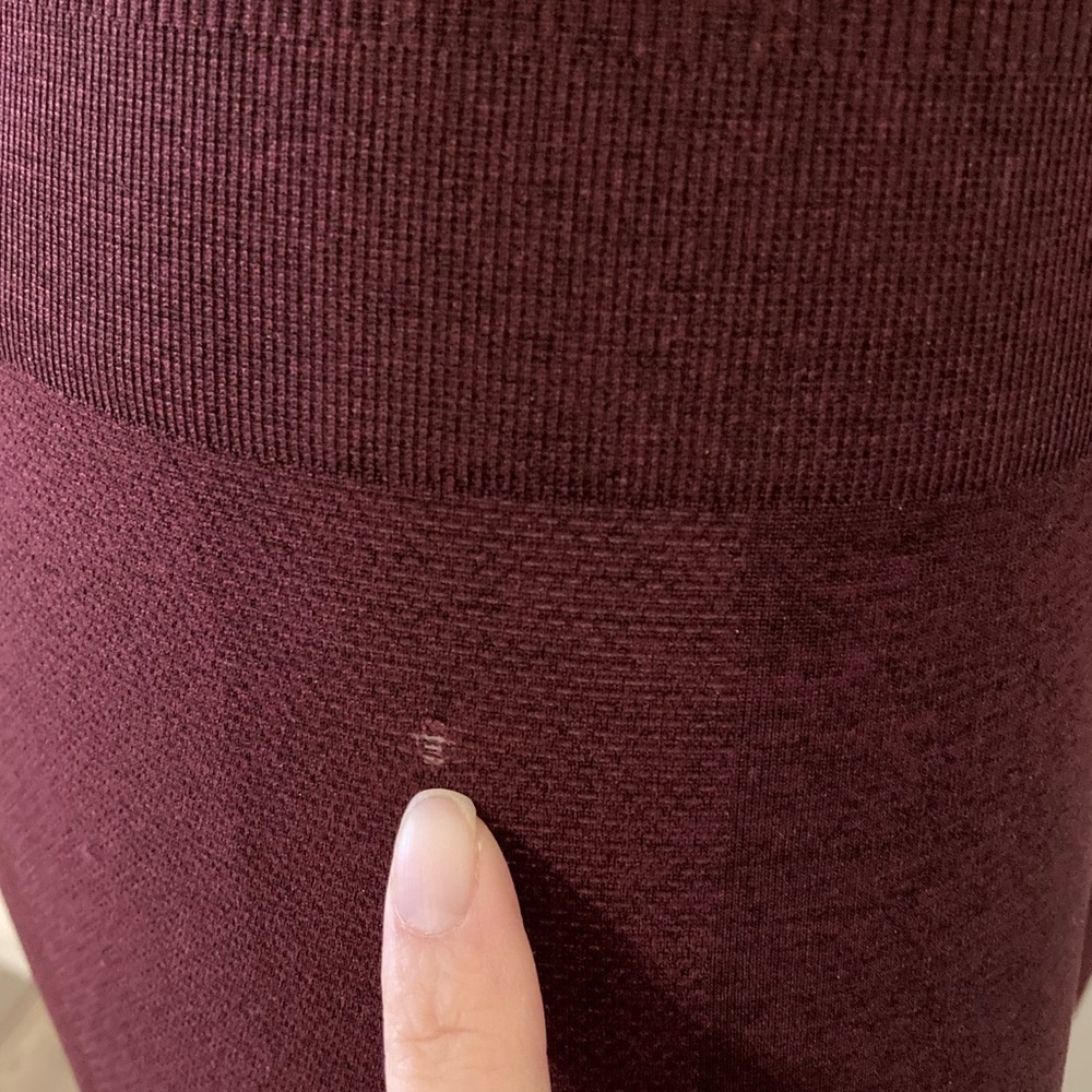 AUROLA Maroon Amplify High Waiated Leggings - Picture 11 of 13